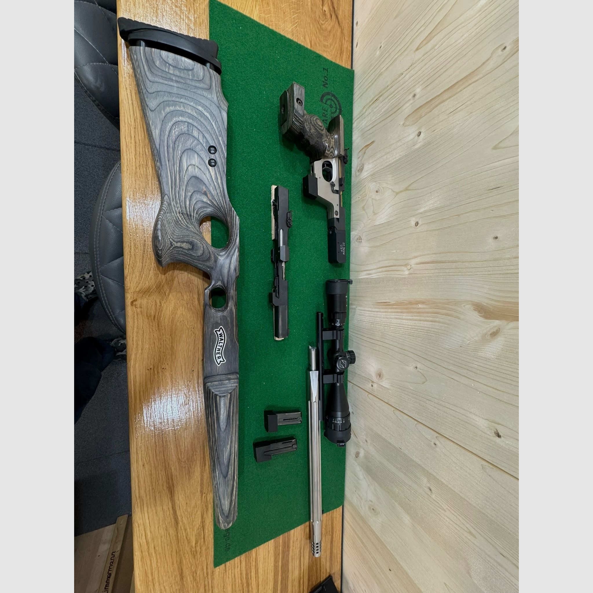 Walther GSP 25 Jahr mit .32 .22 und .22 Rifle Set