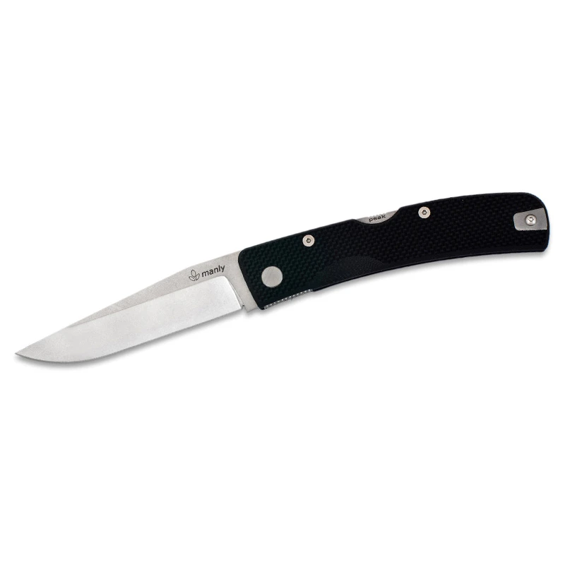 Manly Peak knife black Two Hand D2 59-61 HRC