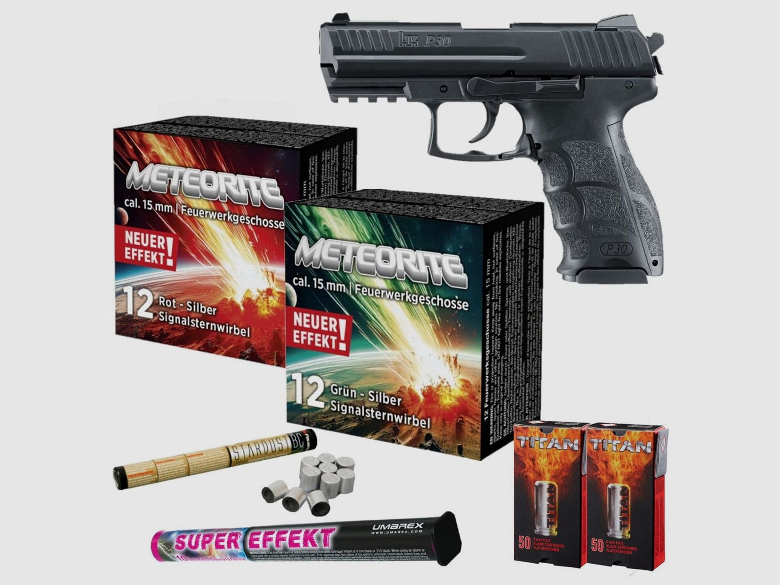 Schreckschuss Feuerwerk Bundle Heckler & Koch P30