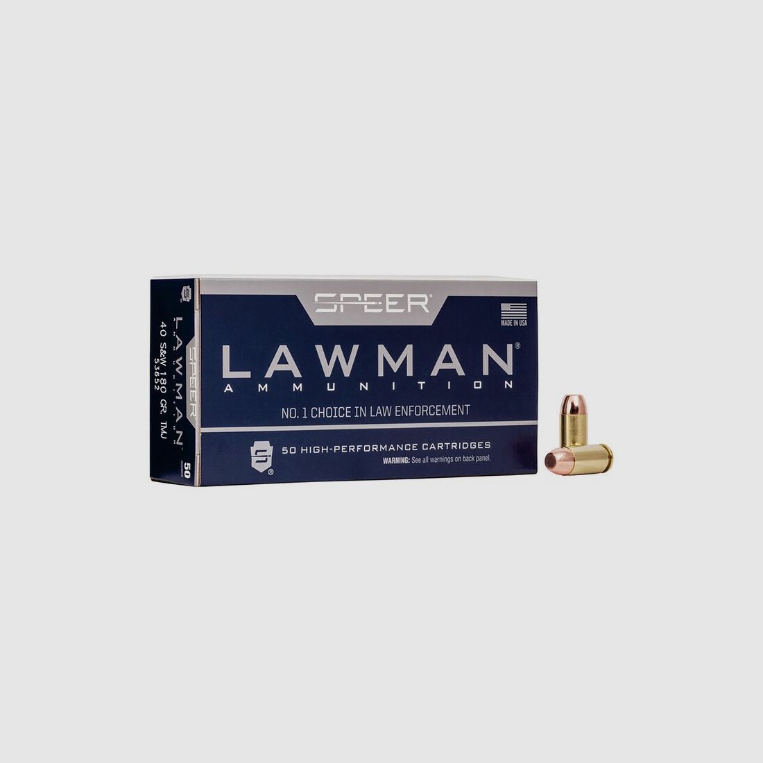 Speer Lawman .40 S&W 180GR TMJ FN 50 cartouches