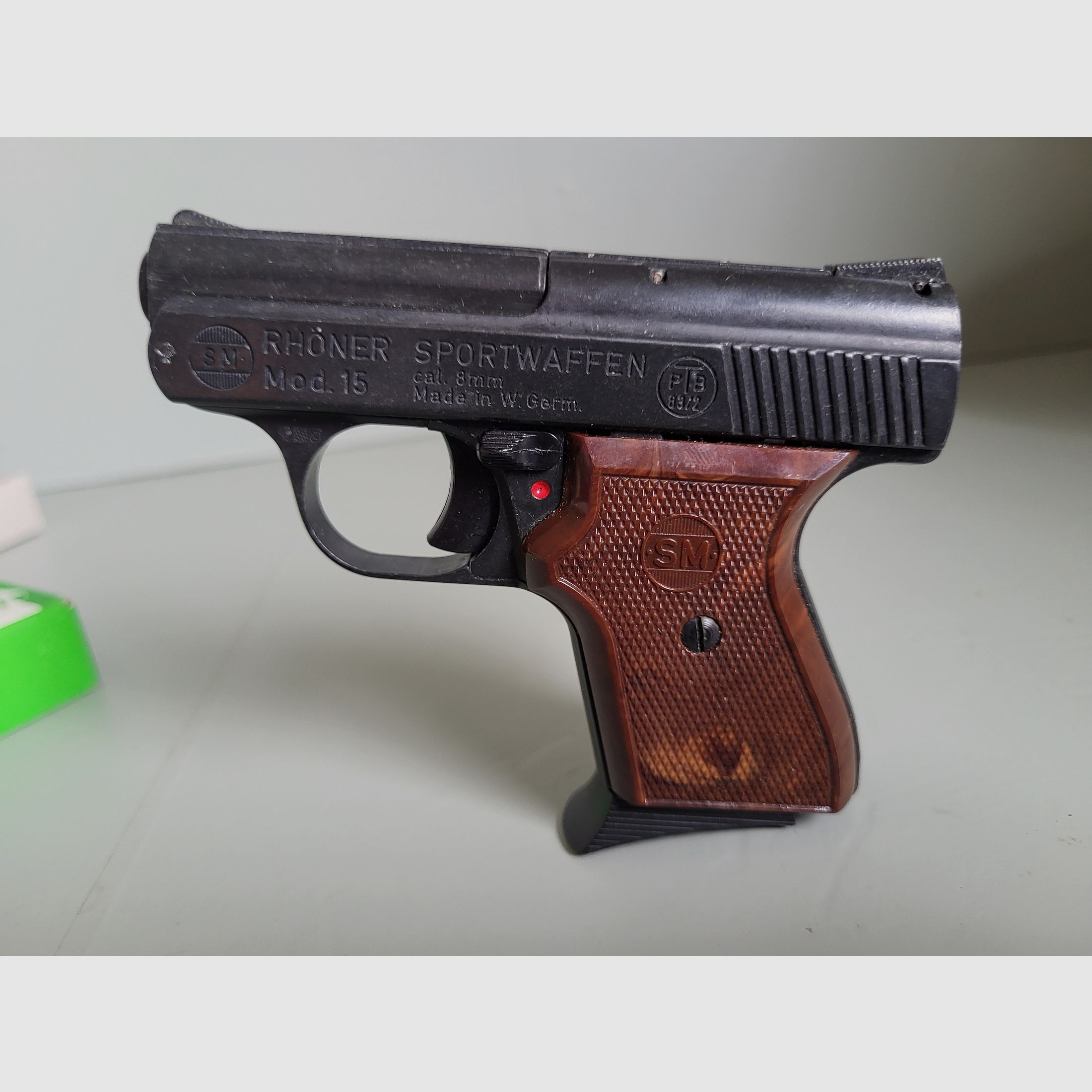 Pistola - Rhöner Mod. 15 arma deportiva - W. Alemania 1983 año - Completo