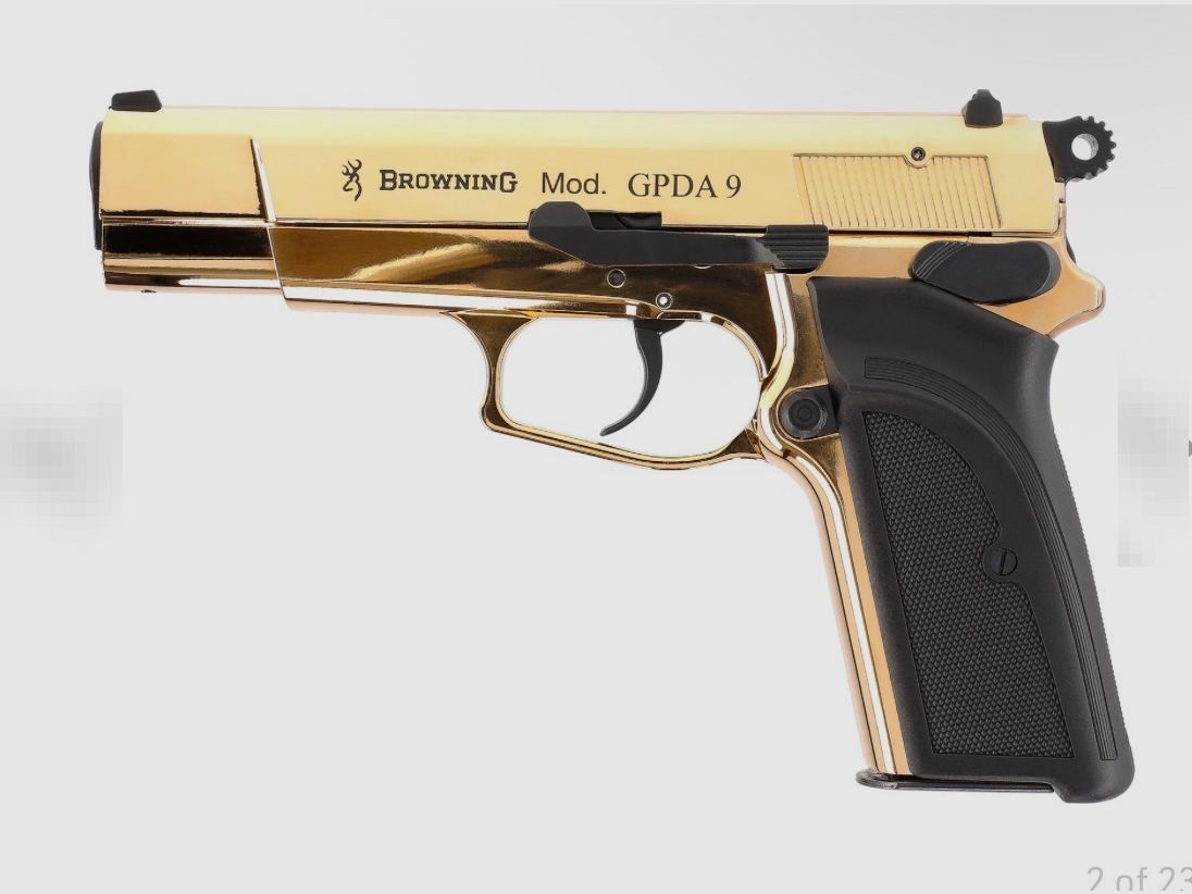 Browning GPDA 9mm P.A.K. plaqué or 24 carats
