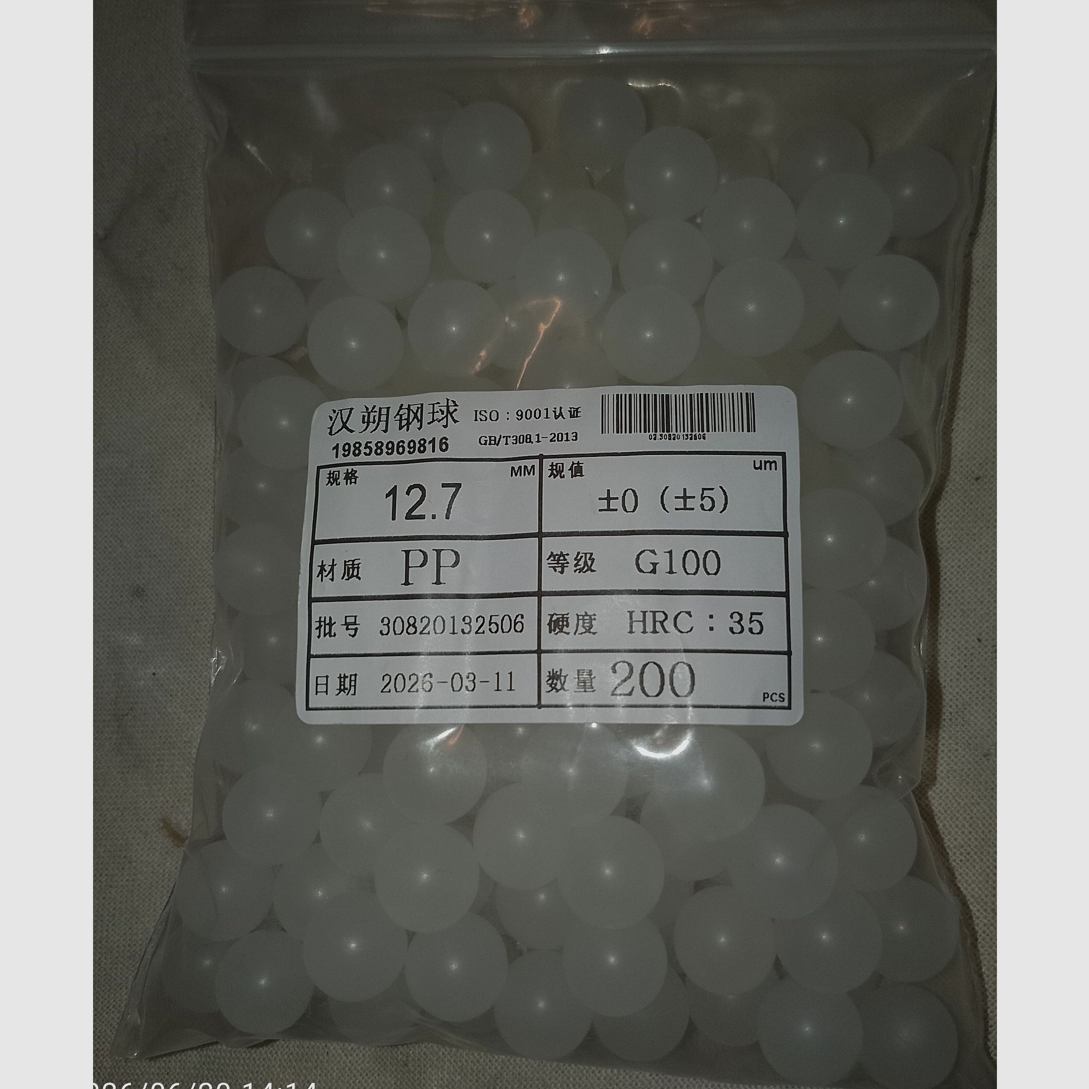 200pcs. Pom Balls bolas de plástico para honda calibre .50 12,7mm nuevo Cal 50 proyectiles