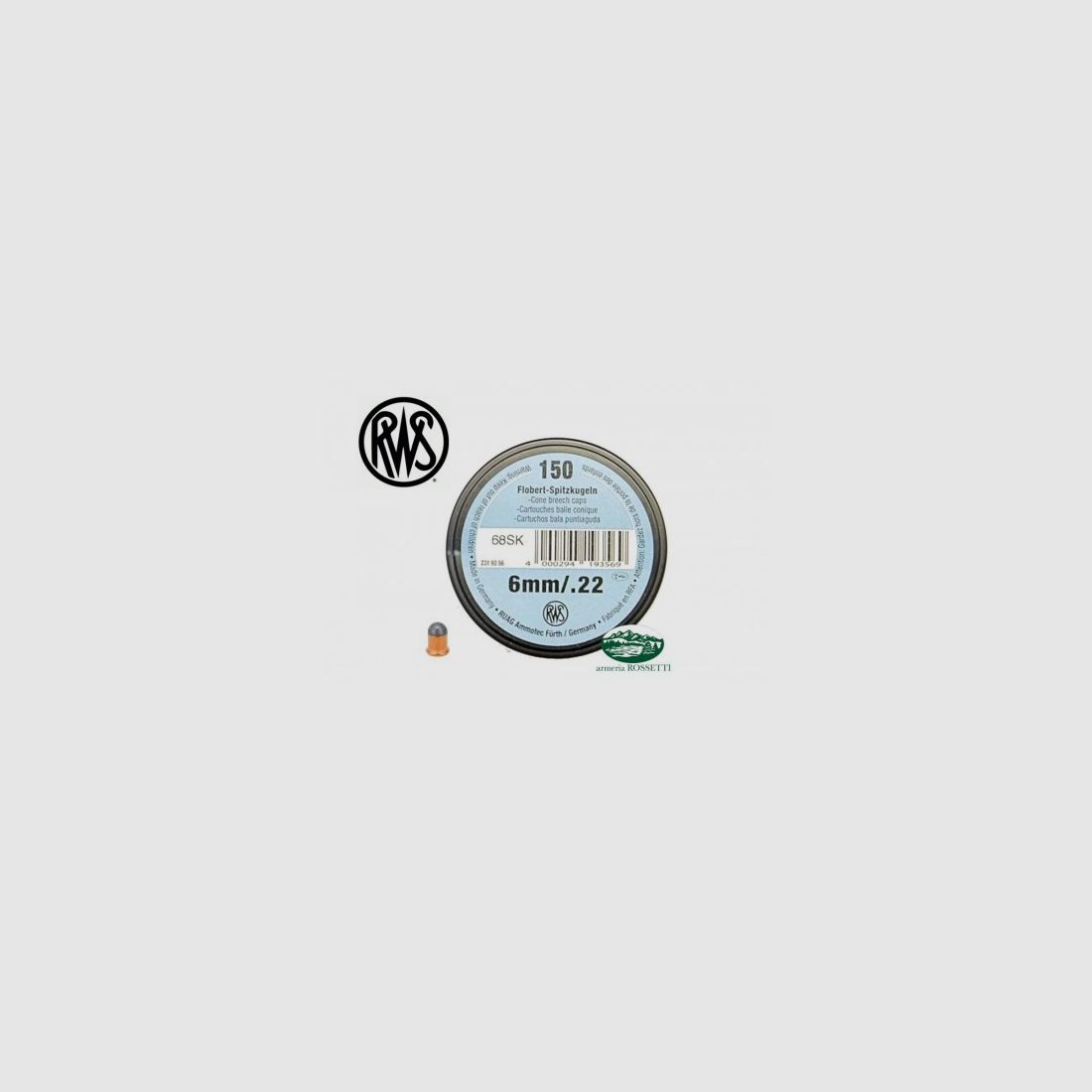 RWS Munition FLOBERT 6 mm Rundgeschosse