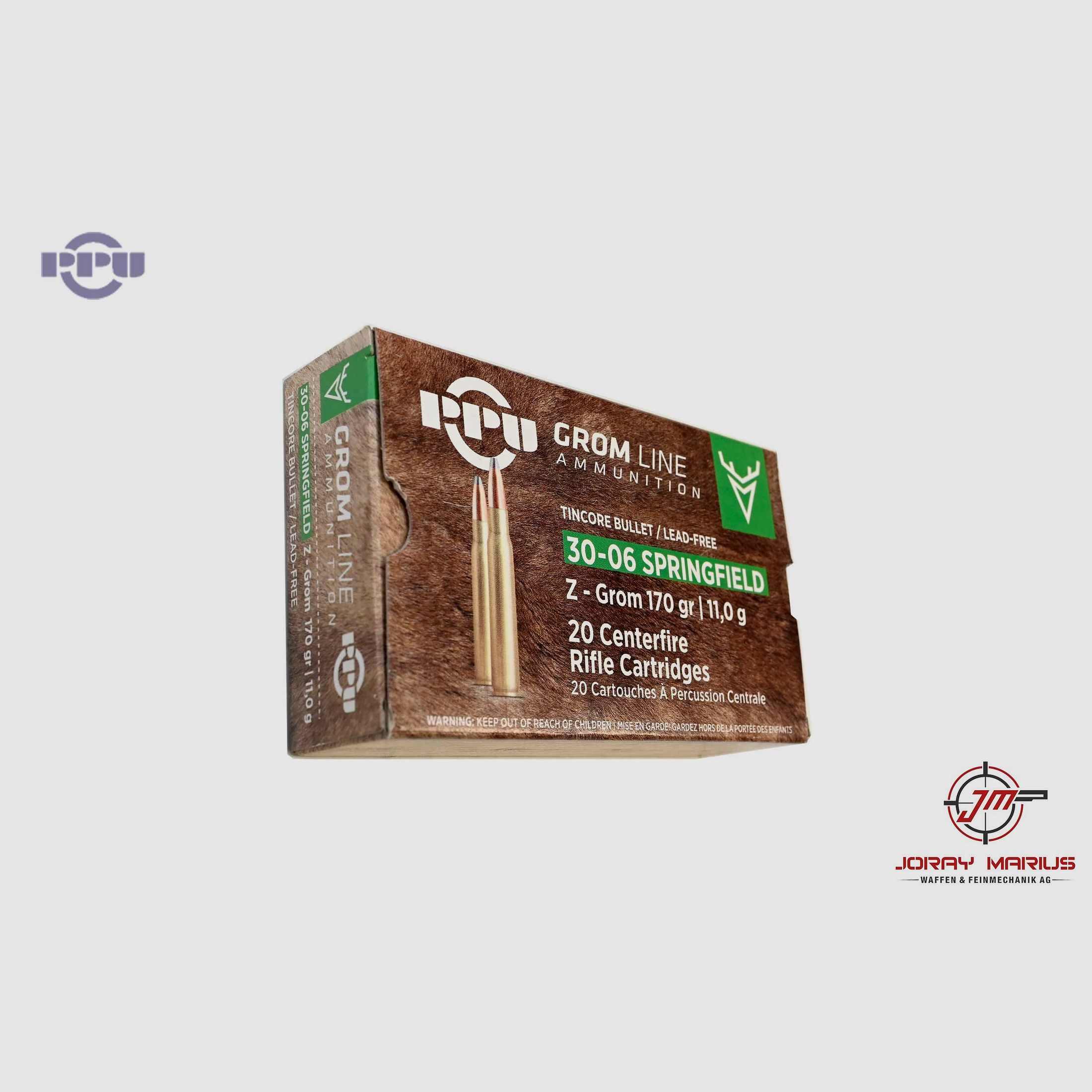 .30-06 Sprg. PRVI Partizan 11.0g 170gr Z-Grom Bleifrei