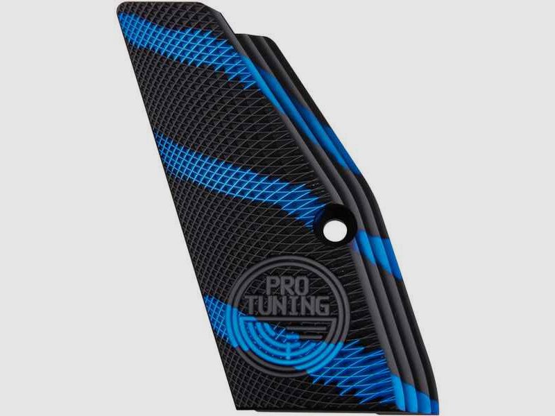 Griffschalen Alu schwarz/blau SP-01 lang