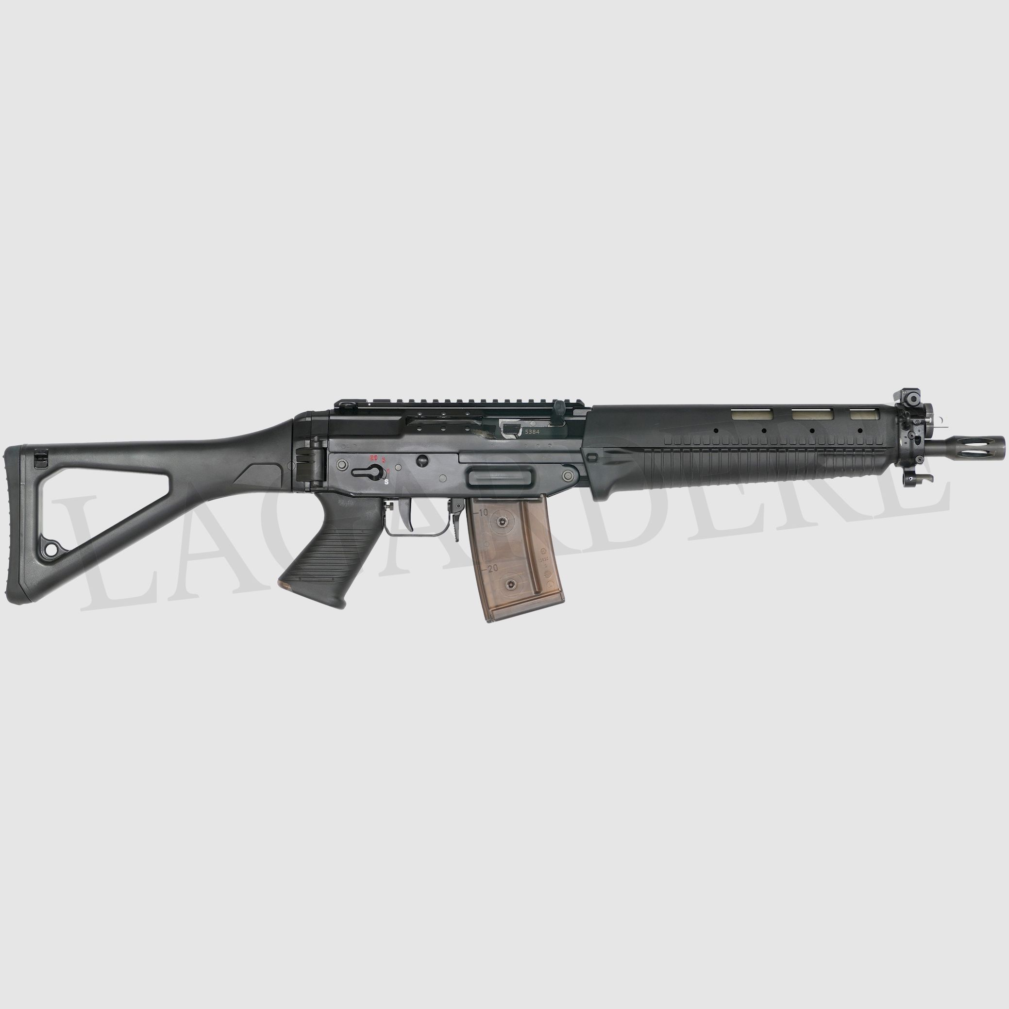 SAN SG 551-2 SWAT RAIL TRANS.SEMI-AUTO SCHWARZ (SELBSTLADEFLINTE)