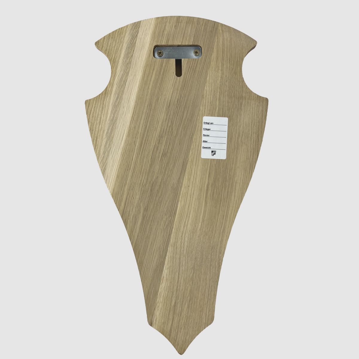 Scudo trofeo cervo maschio 38x20 scuro appuntito