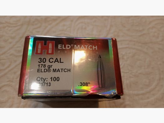 85 Hornady ELD-Match .308 / .30 kal 178 gr projectielen