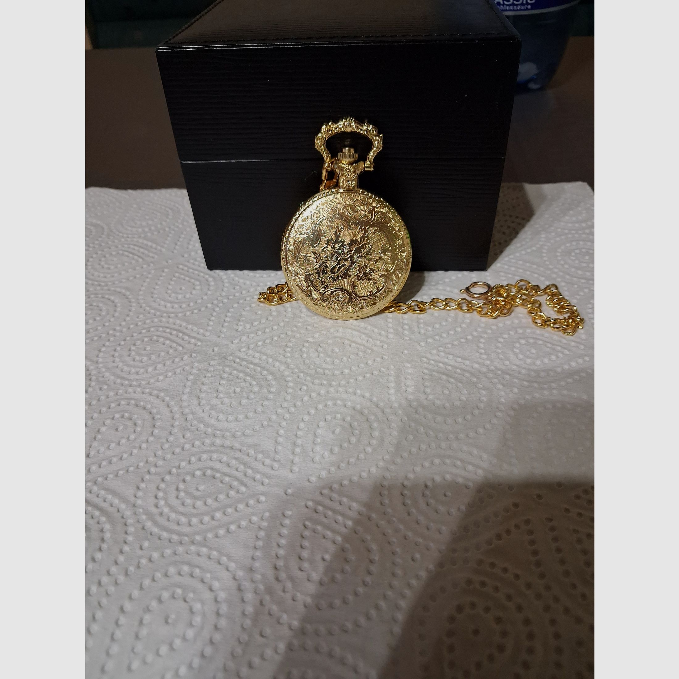 Zakhorloge met jachtthema