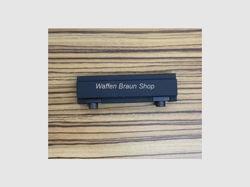 Walther Visierlinienerhöhung 9,5 mm , 7cm lang, für Luft- und KK Gewehre,für den Diopte, Schwarz