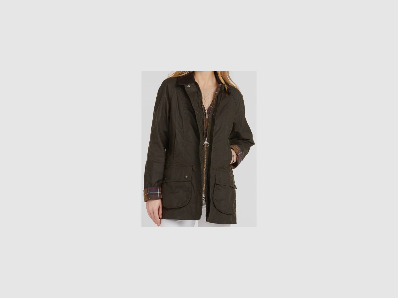 Giacca Donna Barbour Classic Beadnell Olive, immagine 2 di 2