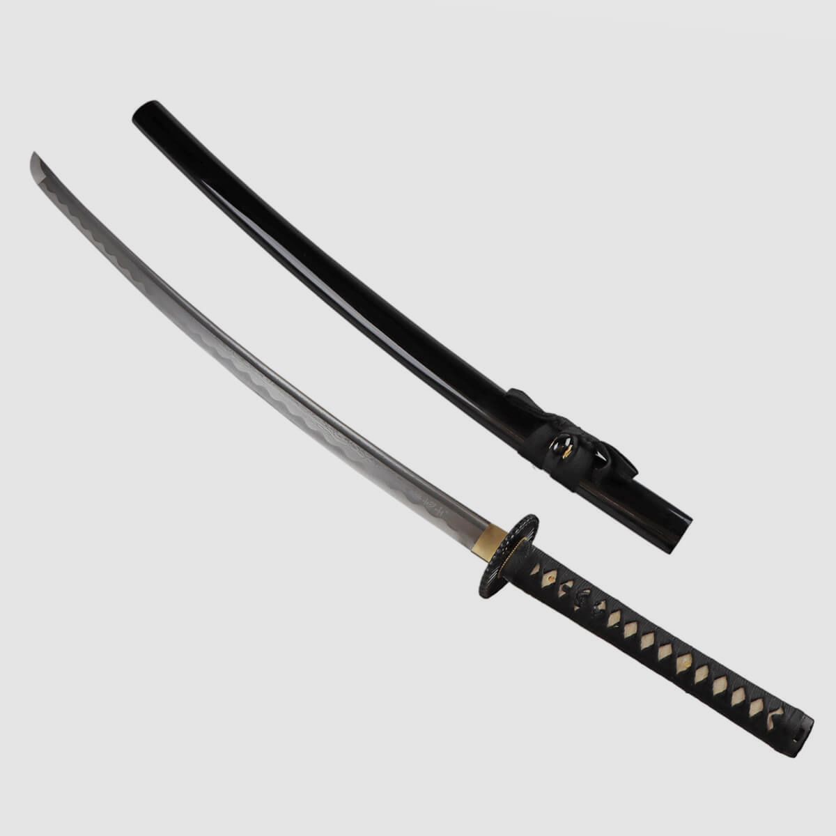Last Samurai Katana Samurai Schwert mit Metall Klinge aus Damaszener Stahl