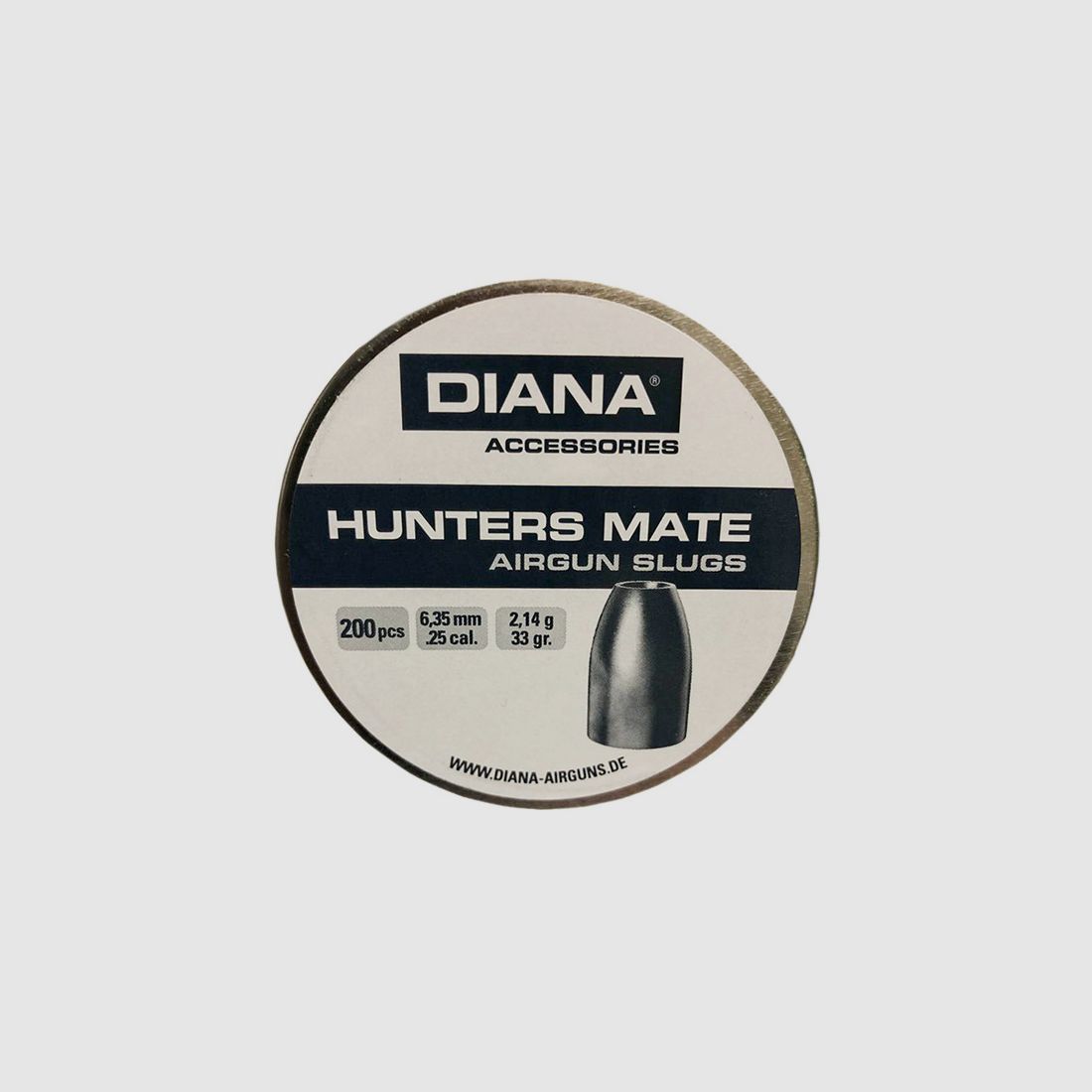Hohlspitz Diabolos Diana Hunters Mate Airgun Slug Kaliber 6,35 mm 2,14 g glatt 200 StĂĽck