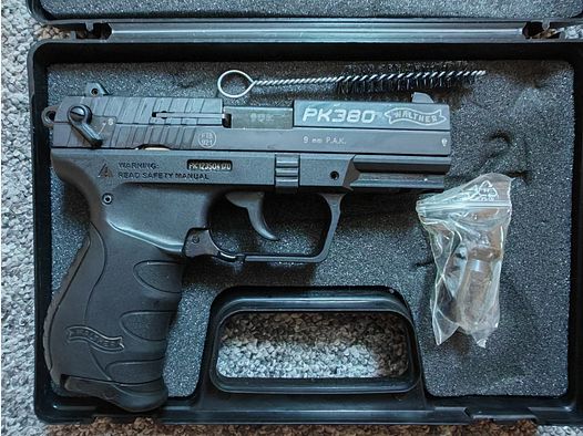 Umarex Walther PK380 9mm P.A.K. brüniert mit Wechselschlitten in Nickel | Selten!