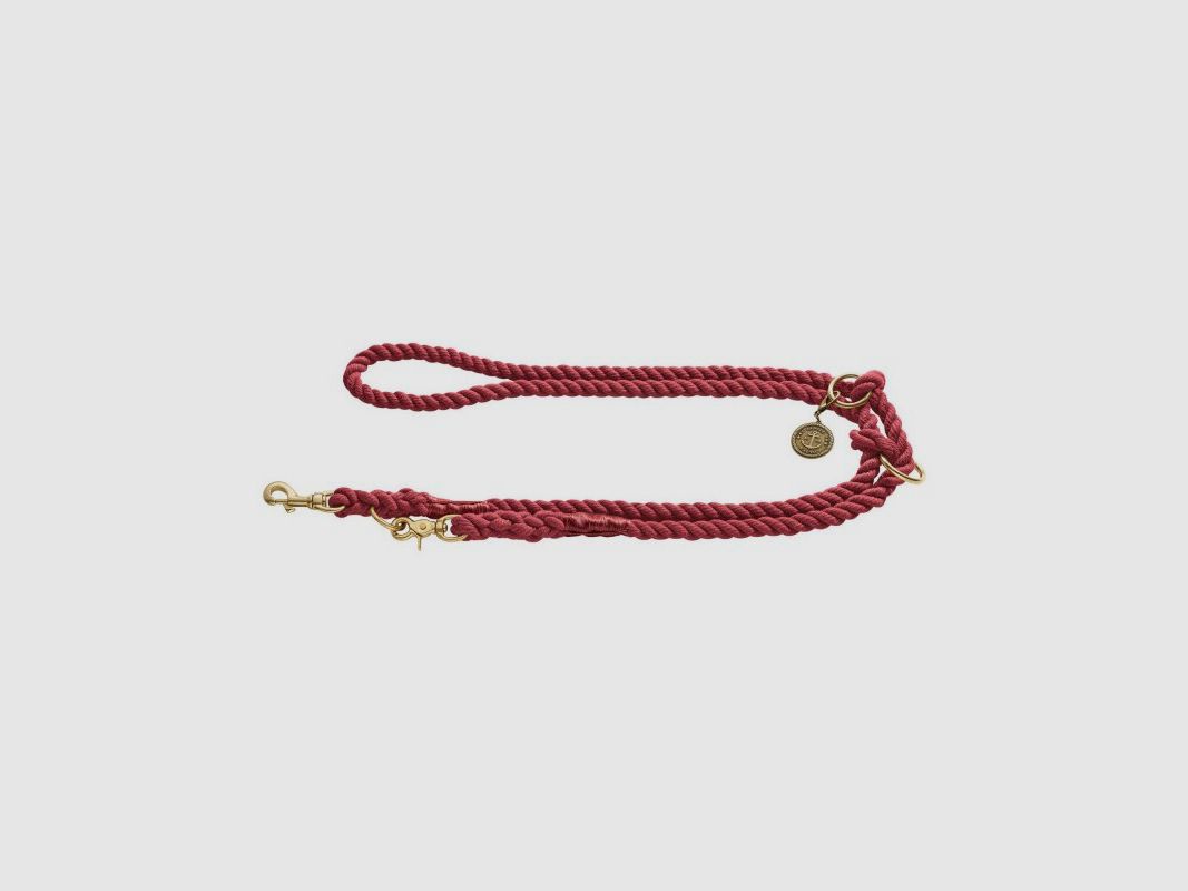 Hunter Verstellbare Führleine List Bordeaux Länge max. 200 cm | Durchmesser 1,2 cm