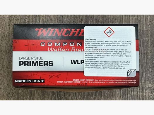 Winchester PRIMER, DUŻY REGULARNY PISTOLET #7 100 szt