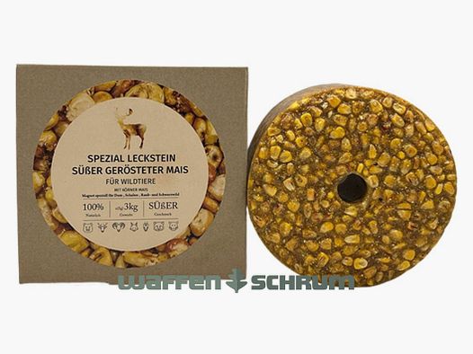 Wildlutscher Spezial Leckstein Süßer Gerösteter Mais 3 kg