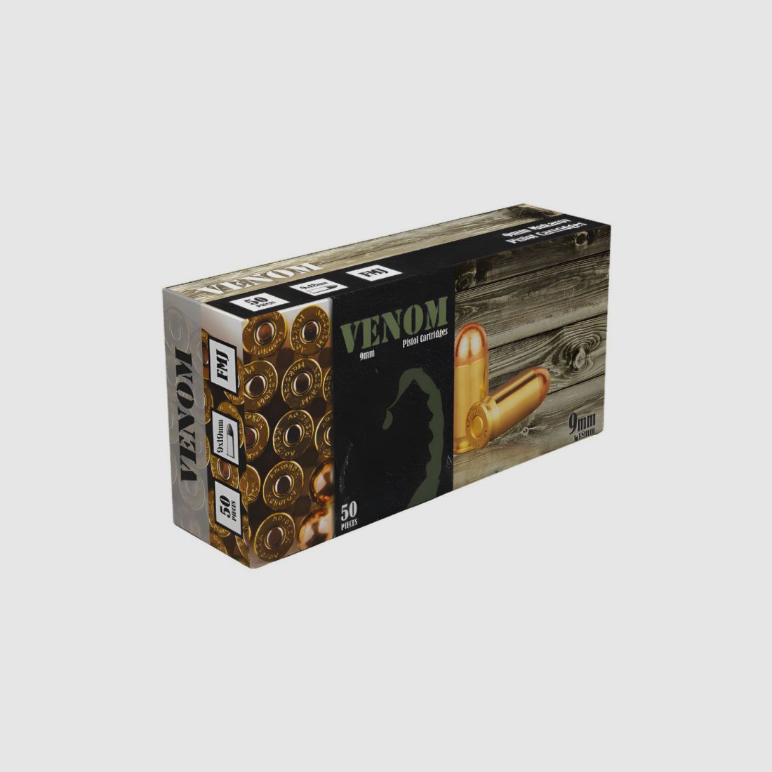 Munición MEDEF VENOM cal. 9x19 124 gr 8 g