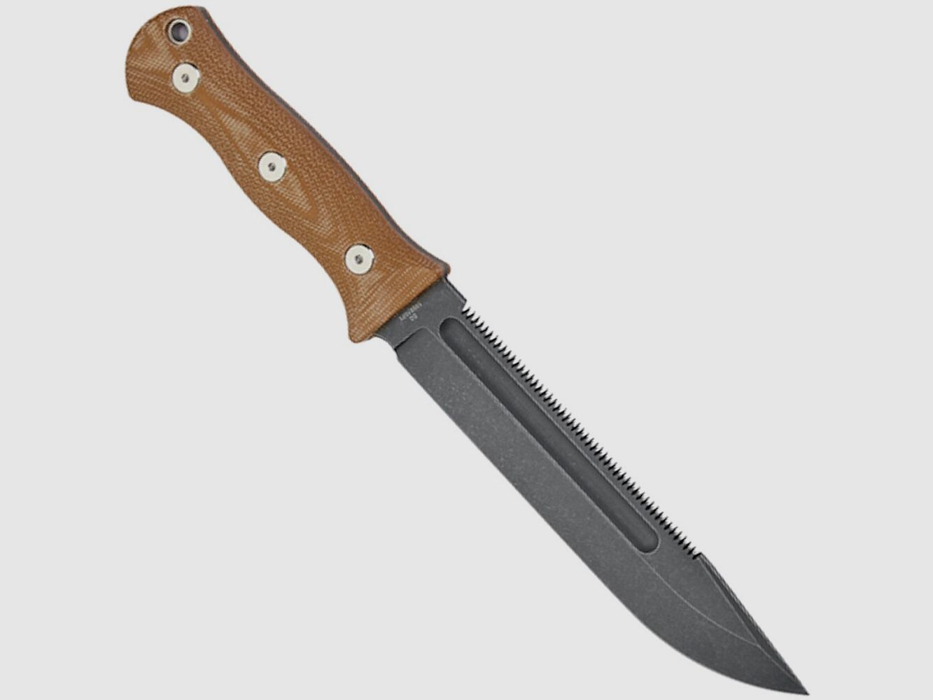 Herbertz Outdoor and survival knife D2 (Brown Micarta handle scales), imagen 2 de 5