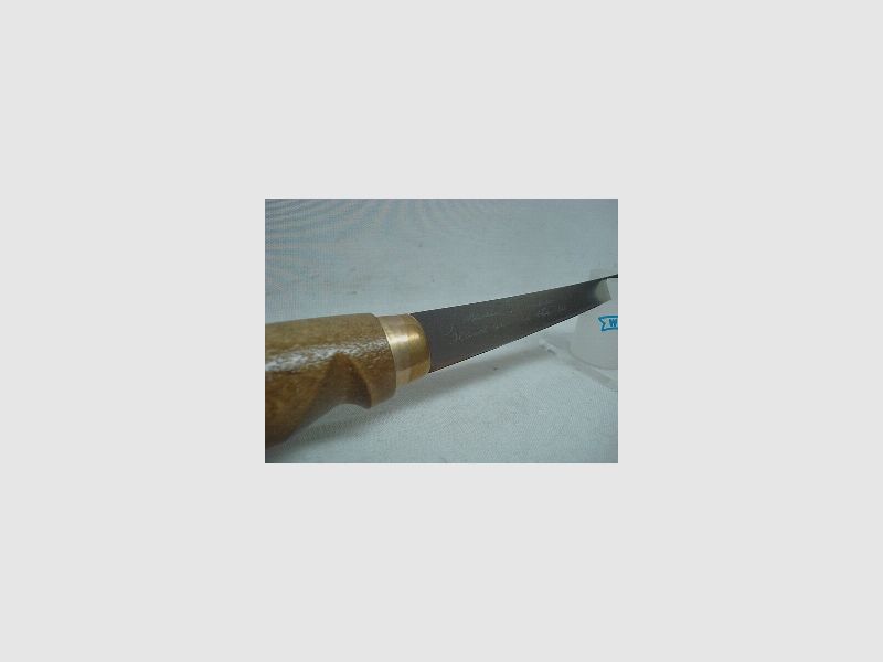 Cuchillo de filetear con mango de madera de abedul - Hoja: 15,5 cm, funda de cuero