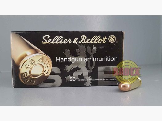 Amunicja S&B kal.45 ACP AUTO FMJ 14,90g,