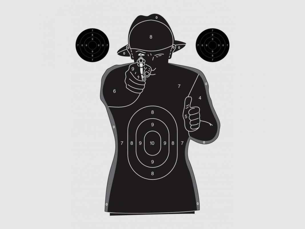 Cible Silhouette Noir 50x70 - Unite