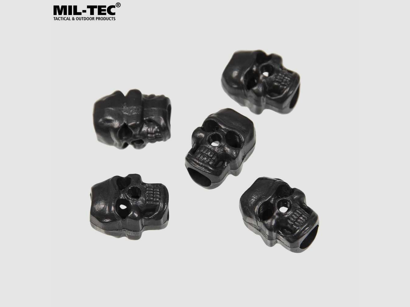 MIL-TEC CORD LOCK SKULL BLACK 10pcs