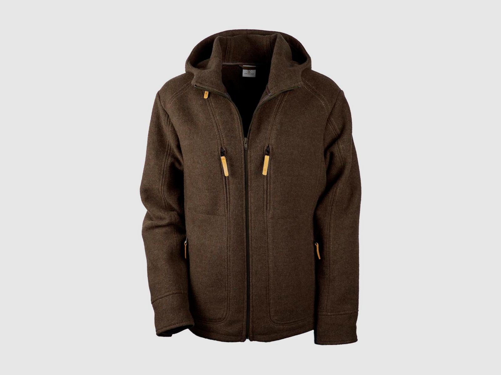 Lodenfleece-Hoodie "Kapuzenhuber", Braun