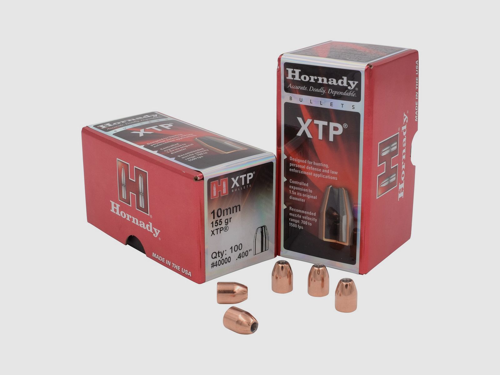 Hornady BULLETS 10MM/.400 155GR HP XTP – 100 Stk.