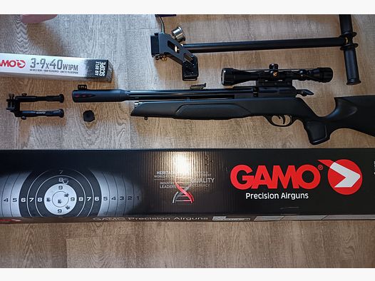 Gamo Arrow 4,5 Pcp im Set mit Zielfernrohr und Zweibein und Pumpe
