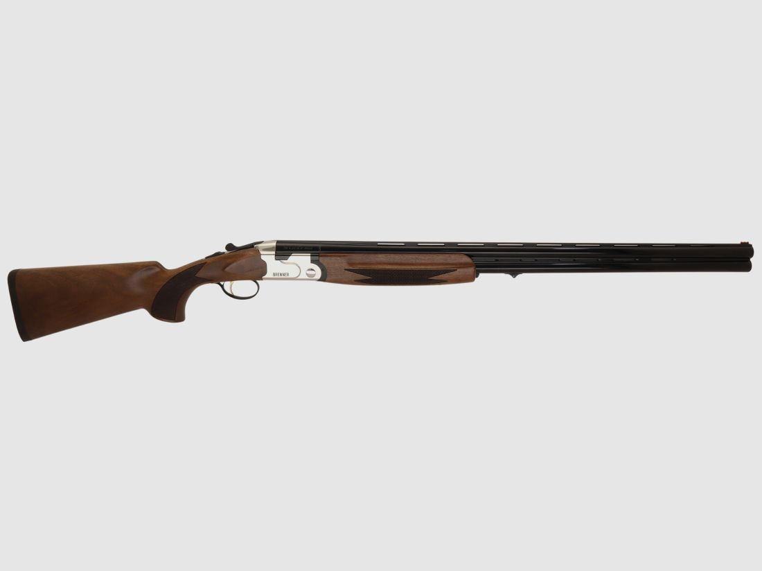 Neu, auf Lager: Brenner BF18 White 12/76 Stahlschrotbeschuss LL 71cm Bockflinte mit Flankenverschluss Ejektoren (Art.Nr.: BRE06-0020) Silber BF 18 BF-18 