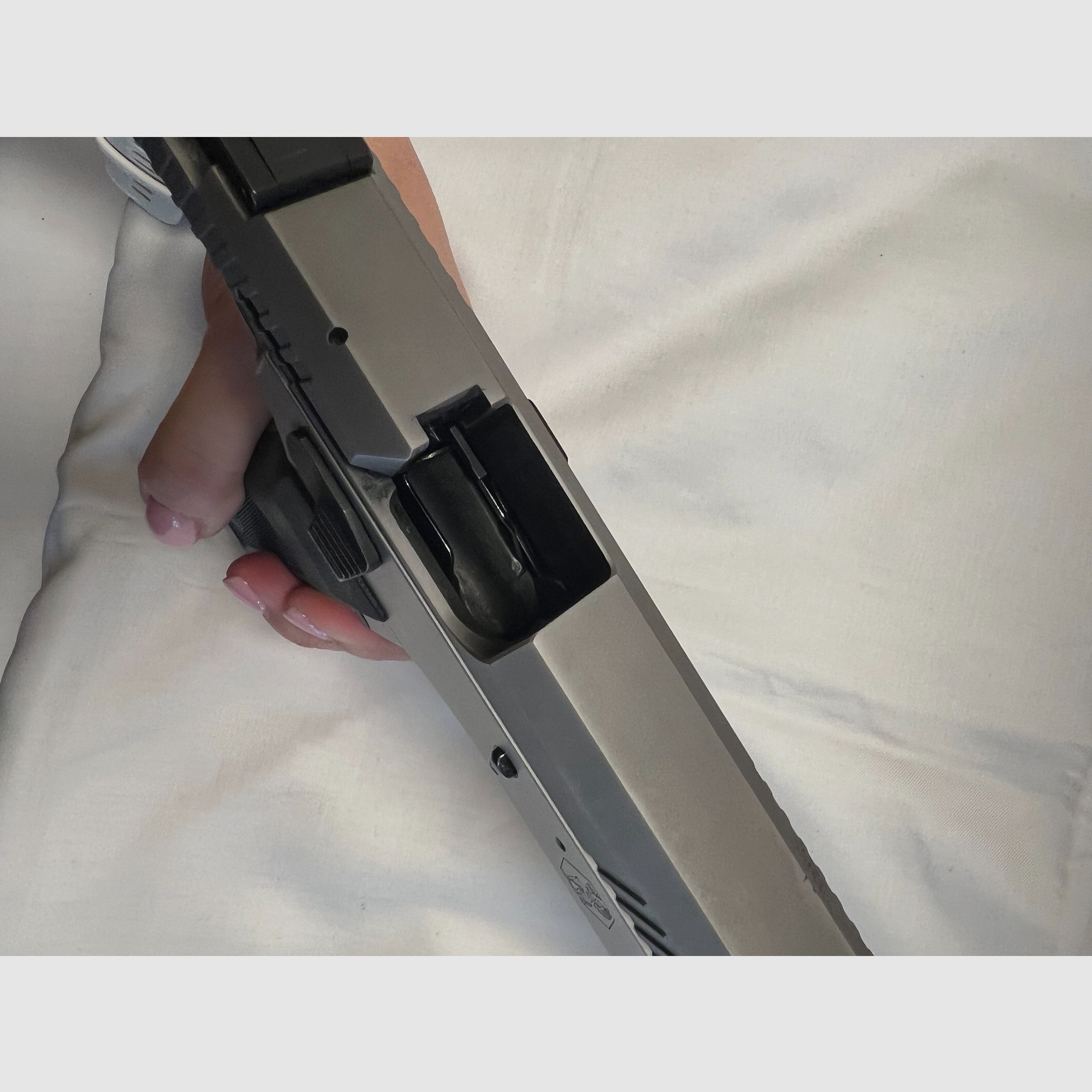 Sphinx 3000 Competition 9 mm Para – Pistool Kat. B, Stainless + 6 Magazines – Erbwaffe Vorarlberg, afbeelding 6 van 7