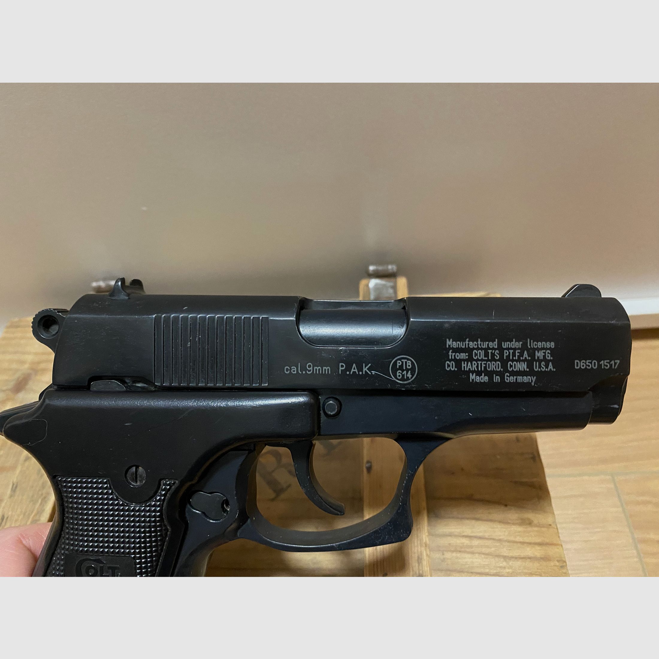 Colt Double Eagle 9mm P.A.K. blank firing