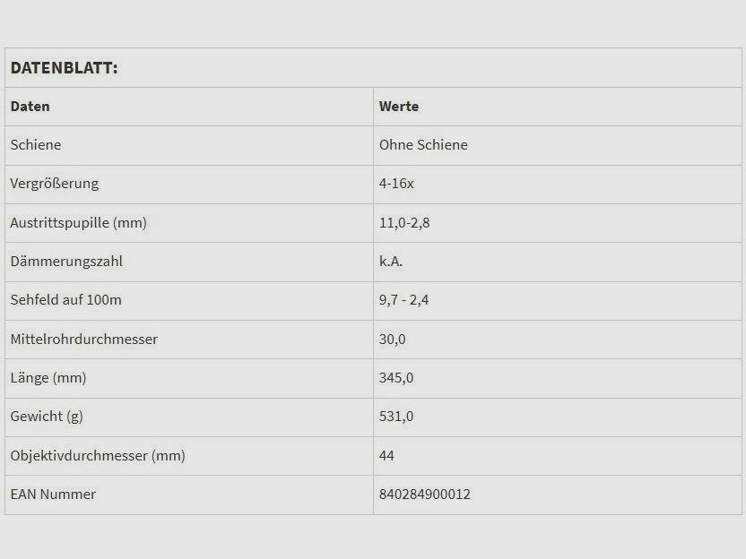 Zielfernrohr RapidStrike 4-16x44
