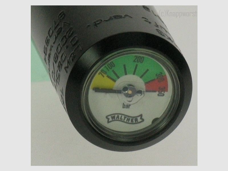 Pressluftkartusche Walther LG 300 bar schwarz kurz