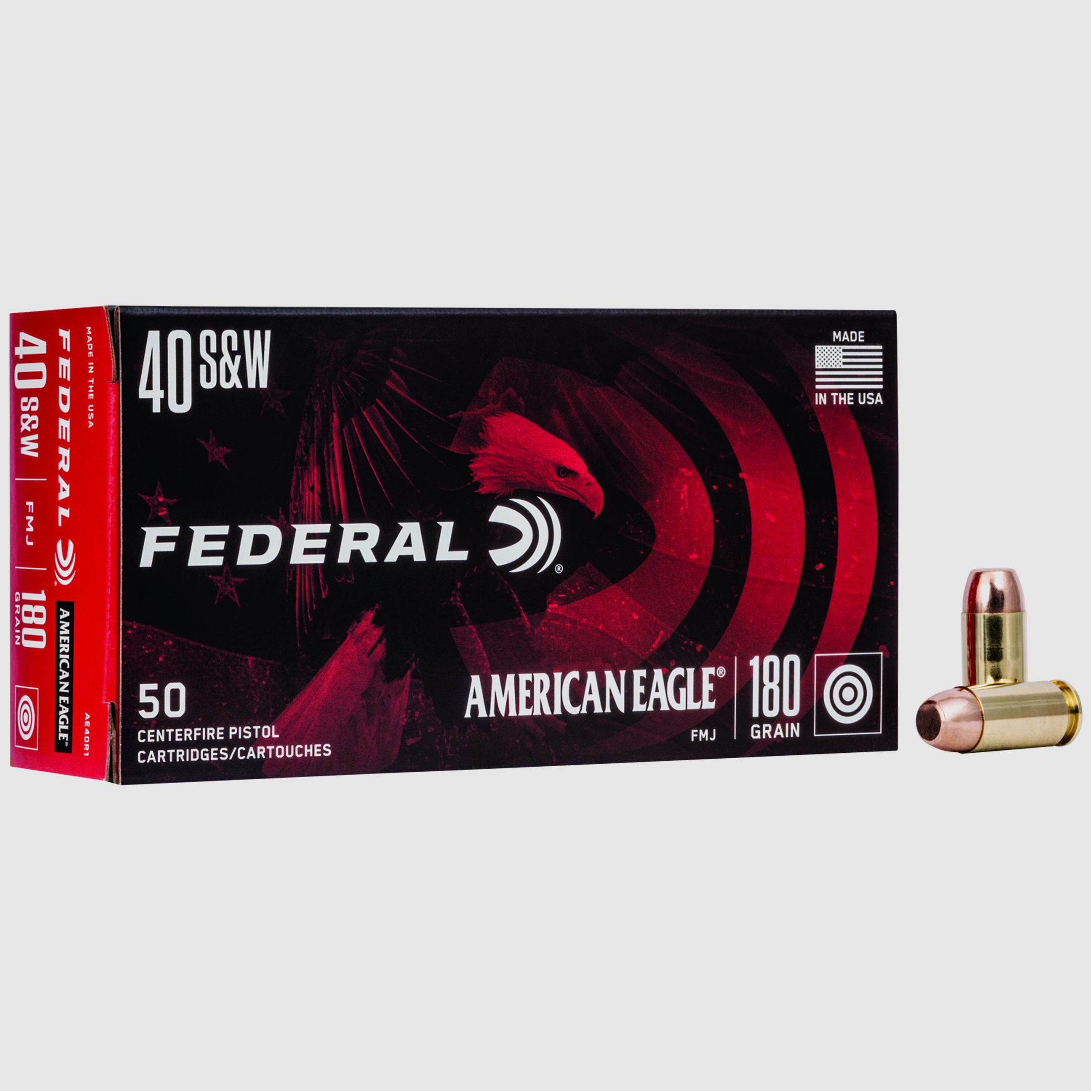 Federal Pistol Ammunition American Eagle .40 S&W 11.7g Full Metal Jacket