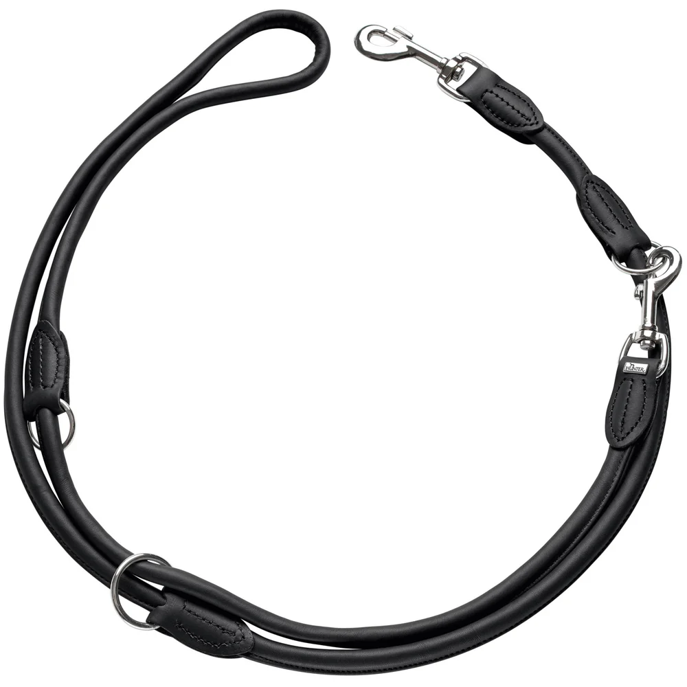 Hunter Laisse Réglable Round & Soft en Noir, image 3 sur 3