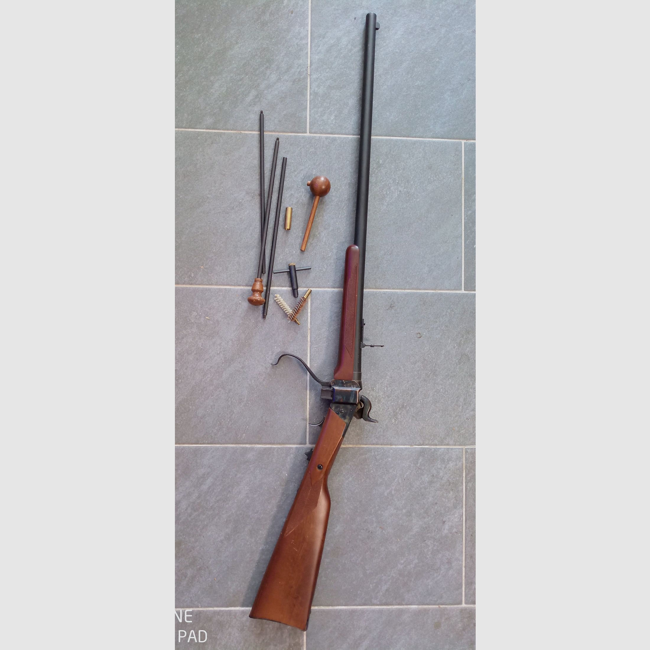 David Pedersoli Perkussions Messinghülsen Papierpatrone Hinterlader Gewehr Sharps cal 45 / 70 Nachfolger vom Vorderlader Schwarzpulver