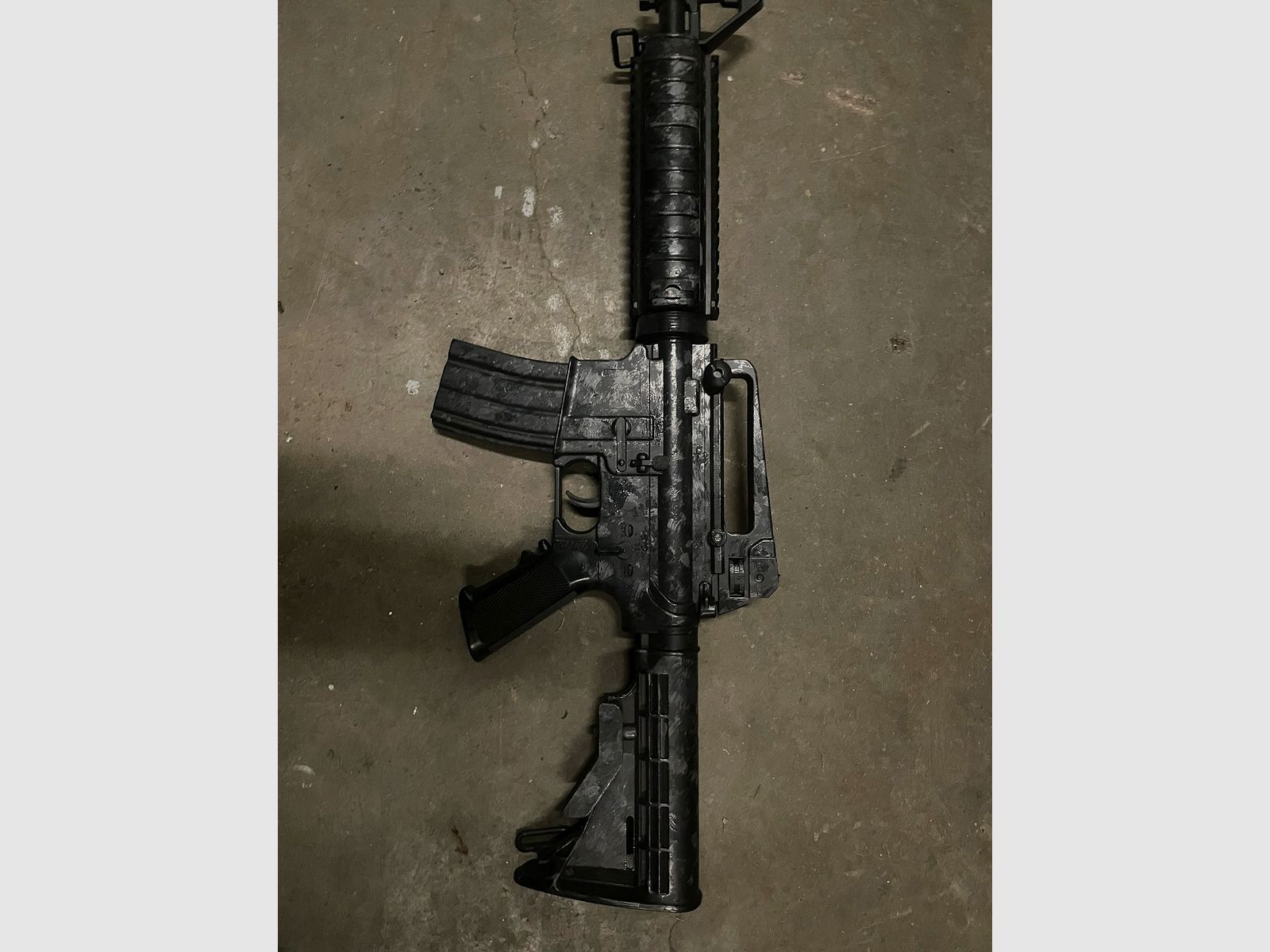 M4 AEG Softair 0.5J GSG Sport-Serie Noir-Gris-Blanc Camouflage