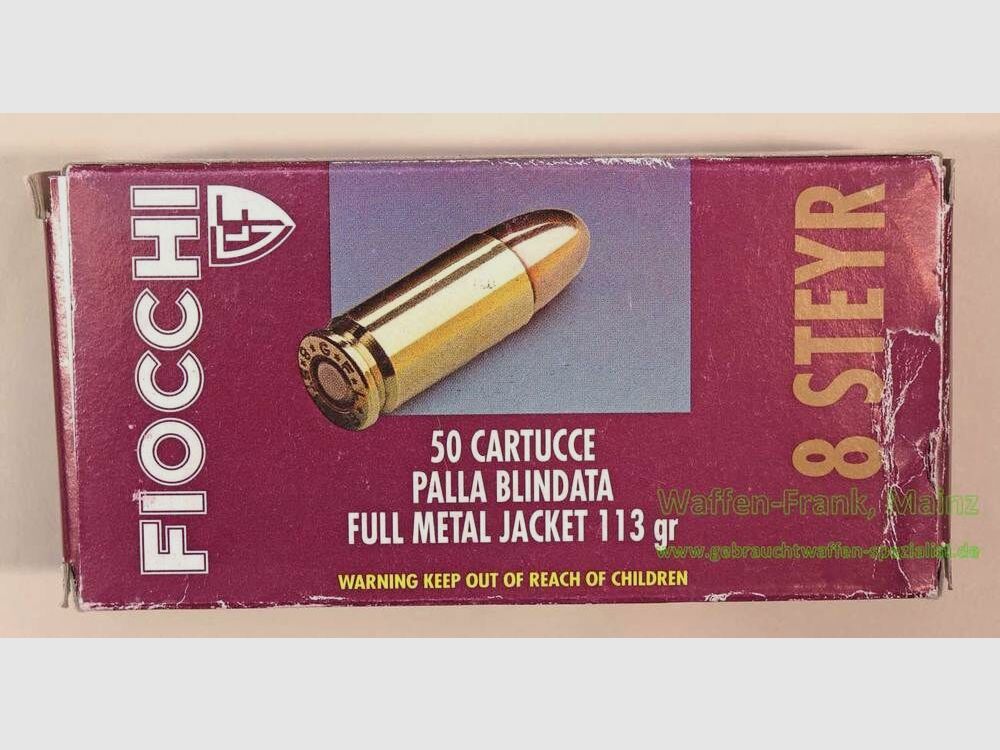 Fiocchi - Cartuchos de pistola italianos de 8 mm STEYR