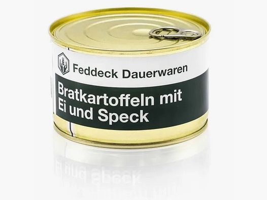 Feddeck Dauerwaren Fertiggericht Dose Bratkartoffeln mit Speck und Ei 400g