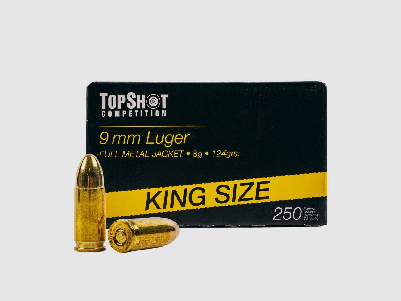TopShot Competition Competition FMJ 124grs 250 pcs 9 mm Luger