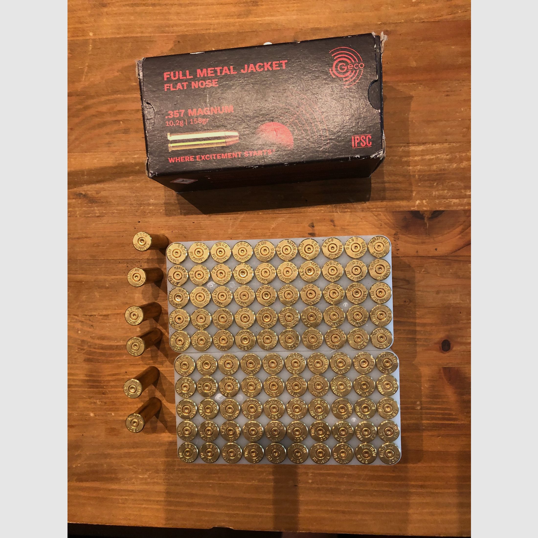 .357 Magnum Hülsen Fabrikation GECO 106 Stück -gebraucht-