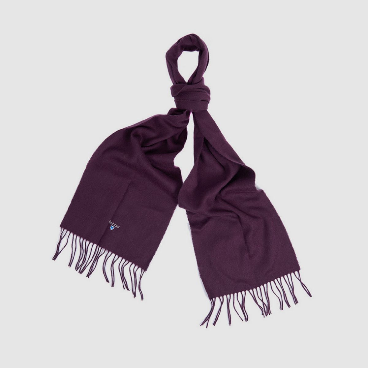 BARBOUR Plain Lammwolle Schal wine