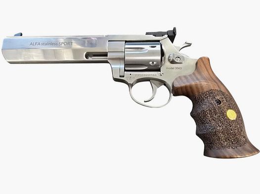 Alfa Proj 3563 Sport Revolver stainless .357Mag-Grip No.9 Made in CZ - immediately available - RRP: €1359