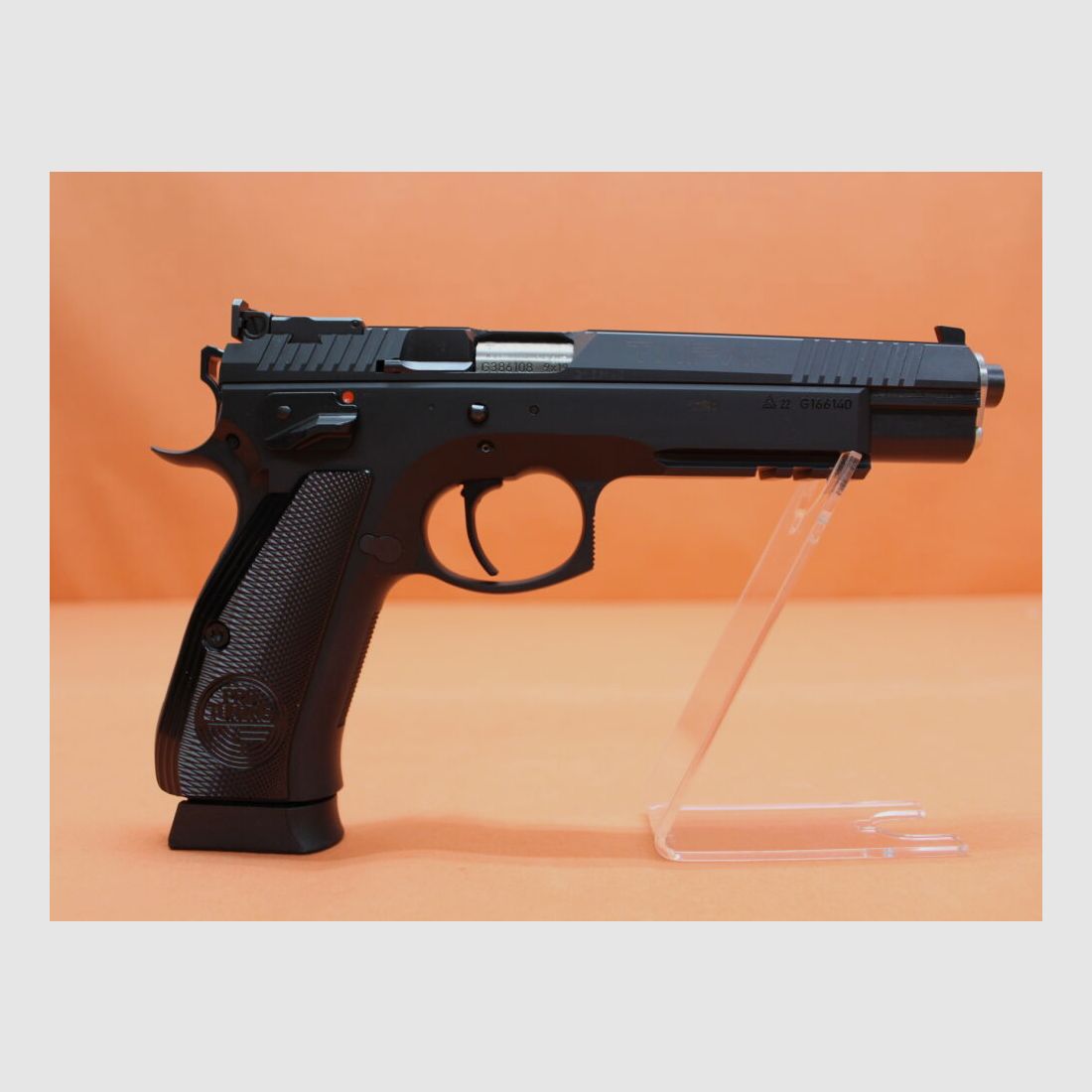 Frankonia Ha.Pistol 9mm Luger Frankonia CZ75 Taipan Black Pro Tuning 6"/152mm Barrel/ Sport Sighting (9mm Para)