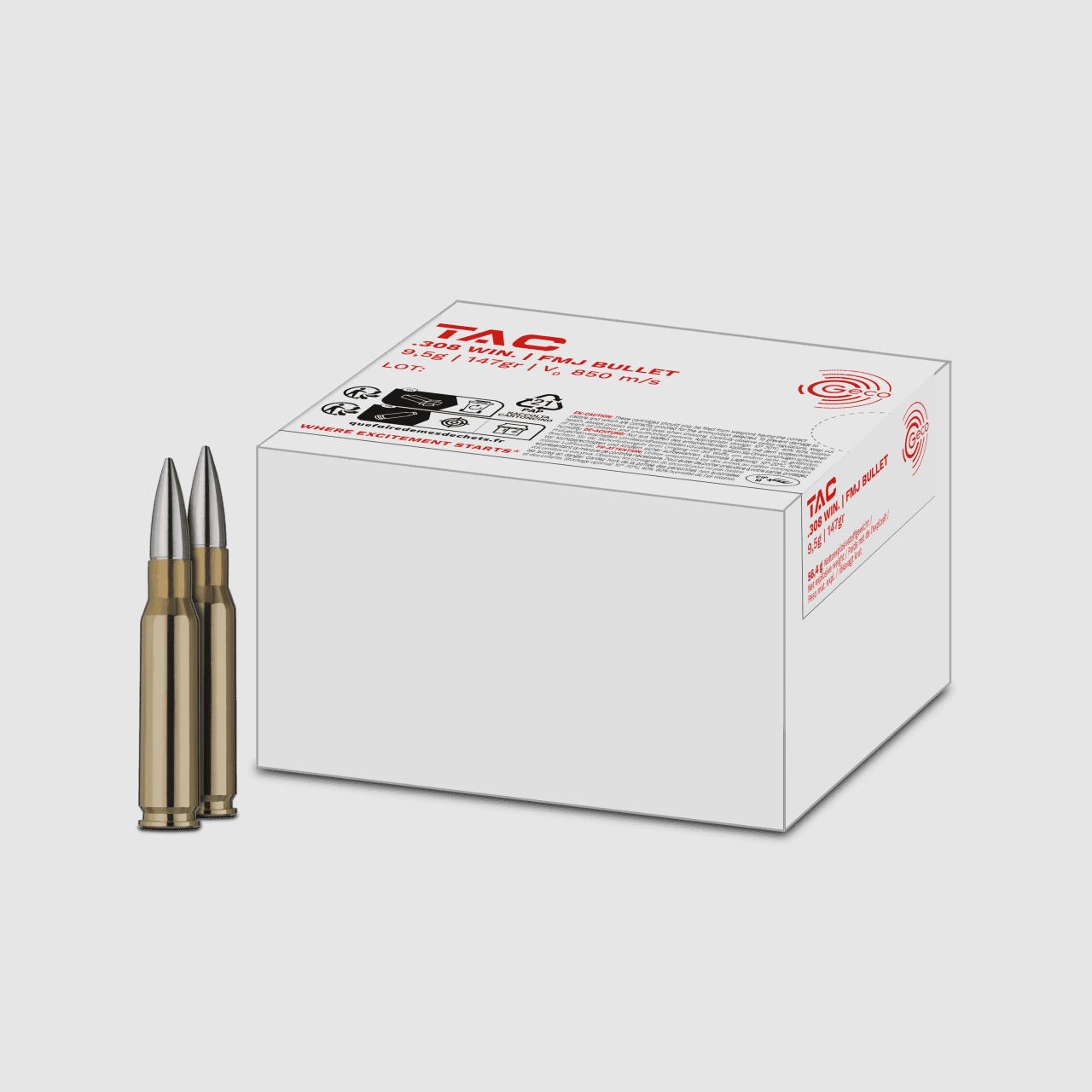 Geco 308 Win. TAC Vollmantel 147 gr. - 20 Stk.