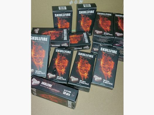 9mm pak Platzpatronen Skullfire pyro eine Packung 14,00 Euro