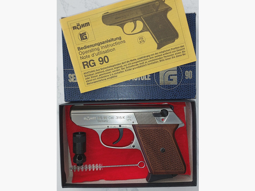 Röhm Pistole RG 90 - vernickelt - PTB 575